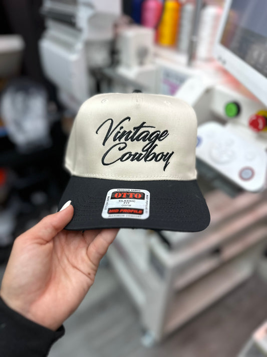 Vintage cowboy embroidered hat