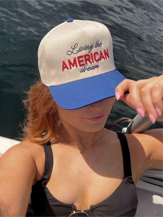Living the American Dream embroidered hat