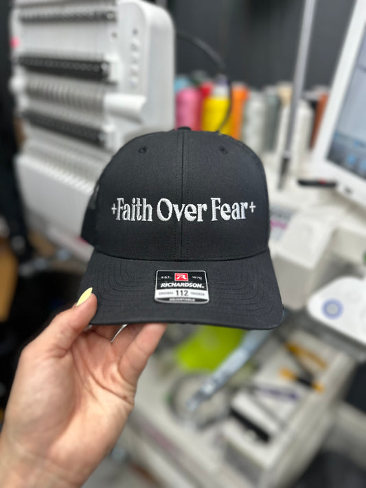 Faith Over Fear embroidered hat