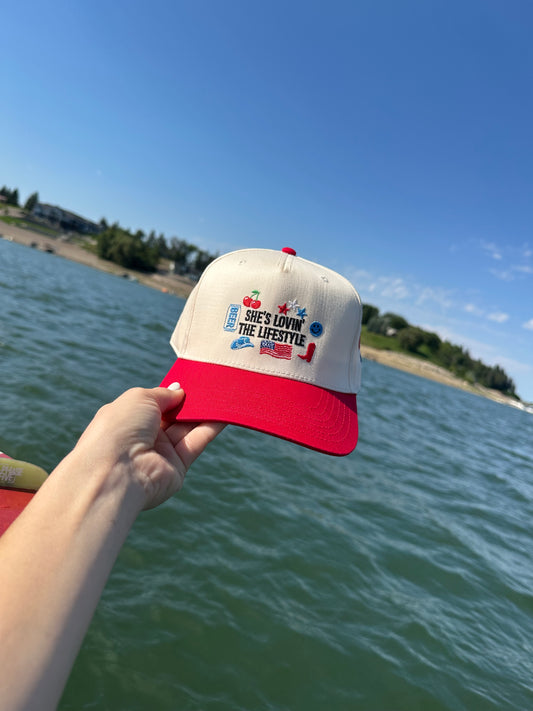 She’s lovin' the lifestyle embroidered hat