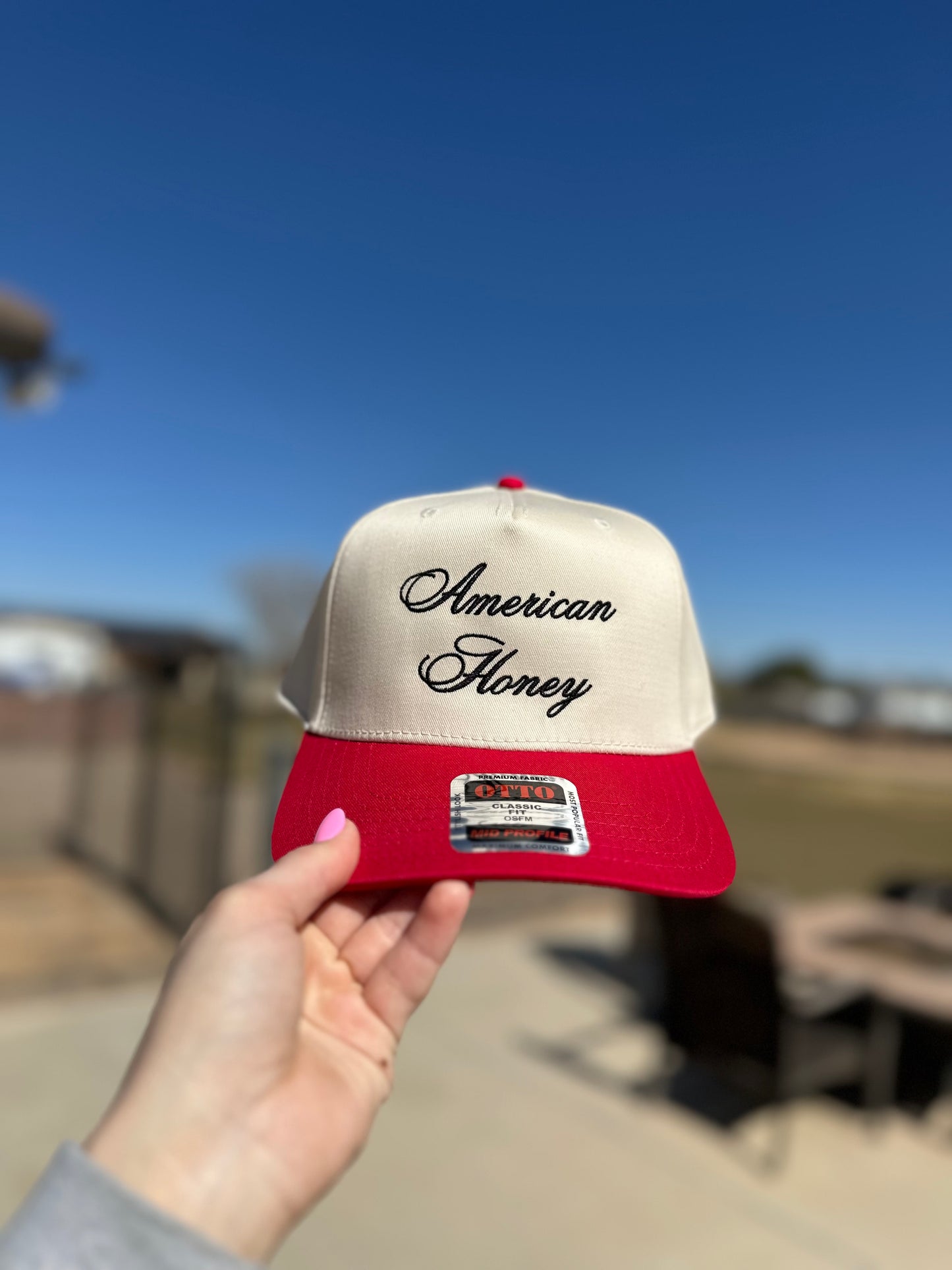 American honey embroidered hat