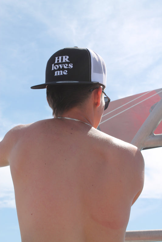 HR loves me embroidered hat