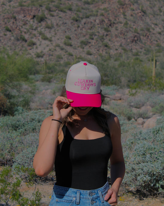 Making cowboys cry embroidered hat