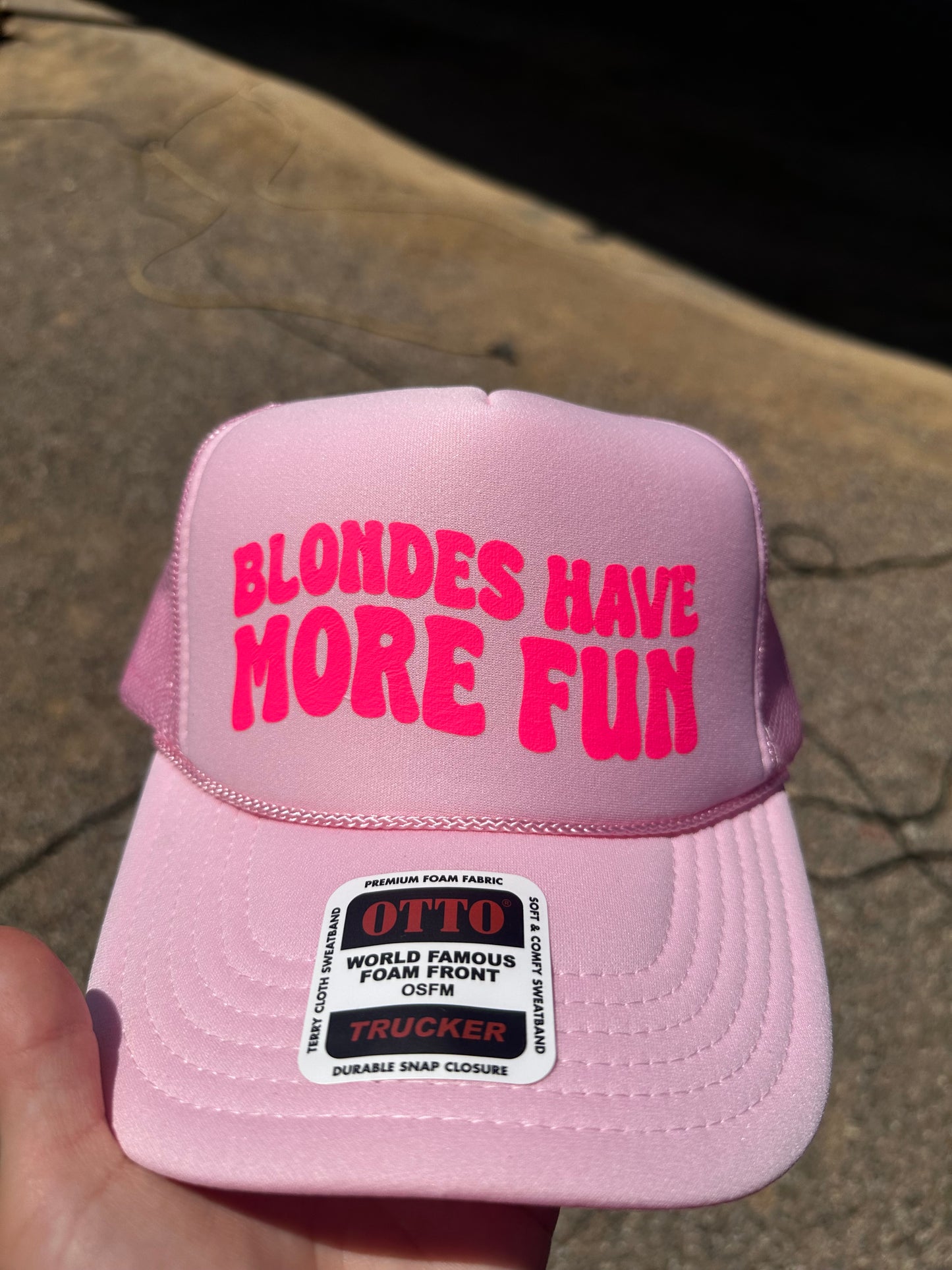 Blondes have more fun slightly imperfect hat