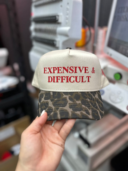 Expensive & Difficult embroidered hat