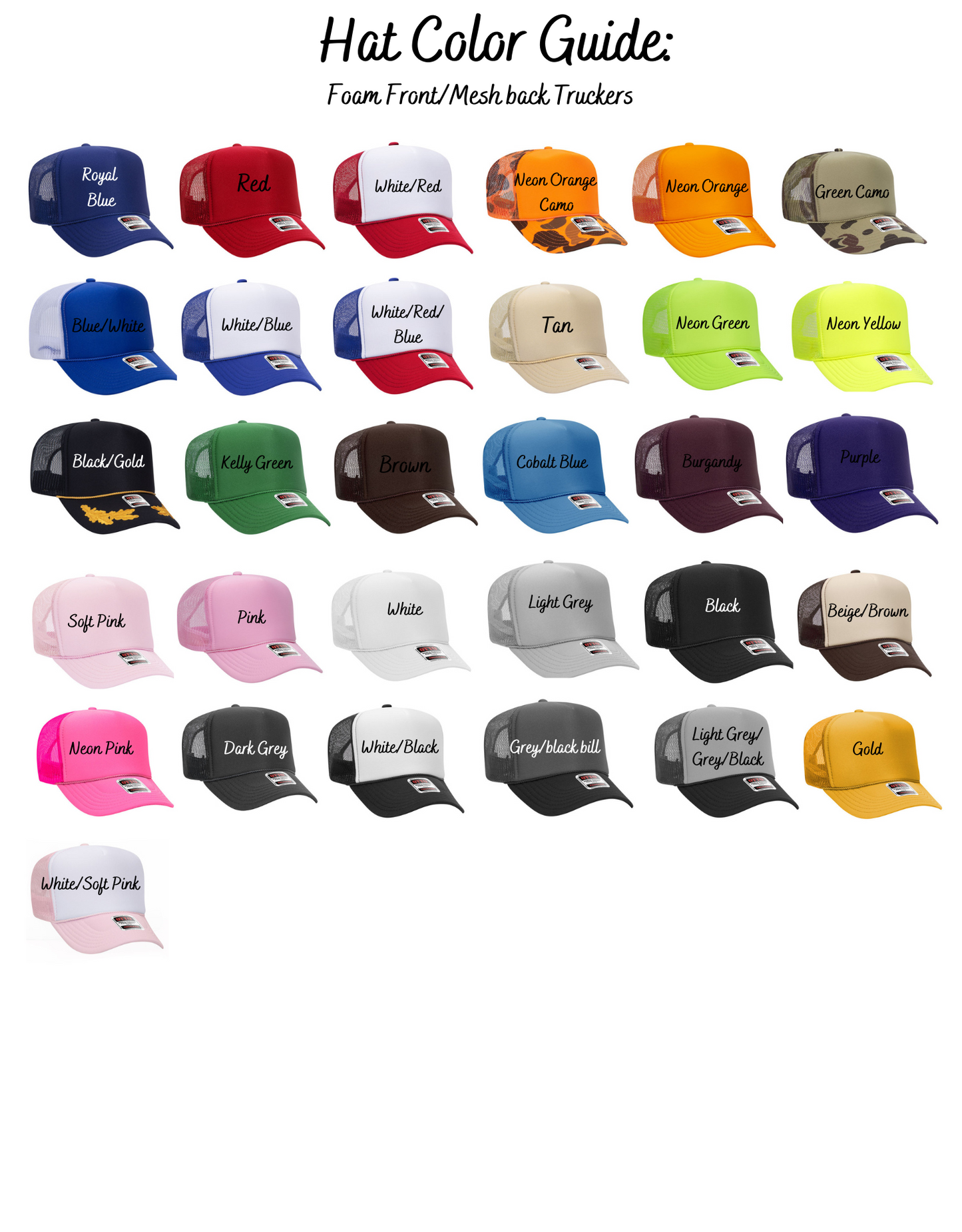 Bow puff embroidered trucker hat