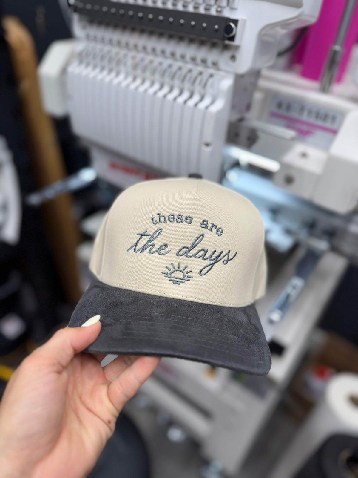 a person holding a hat