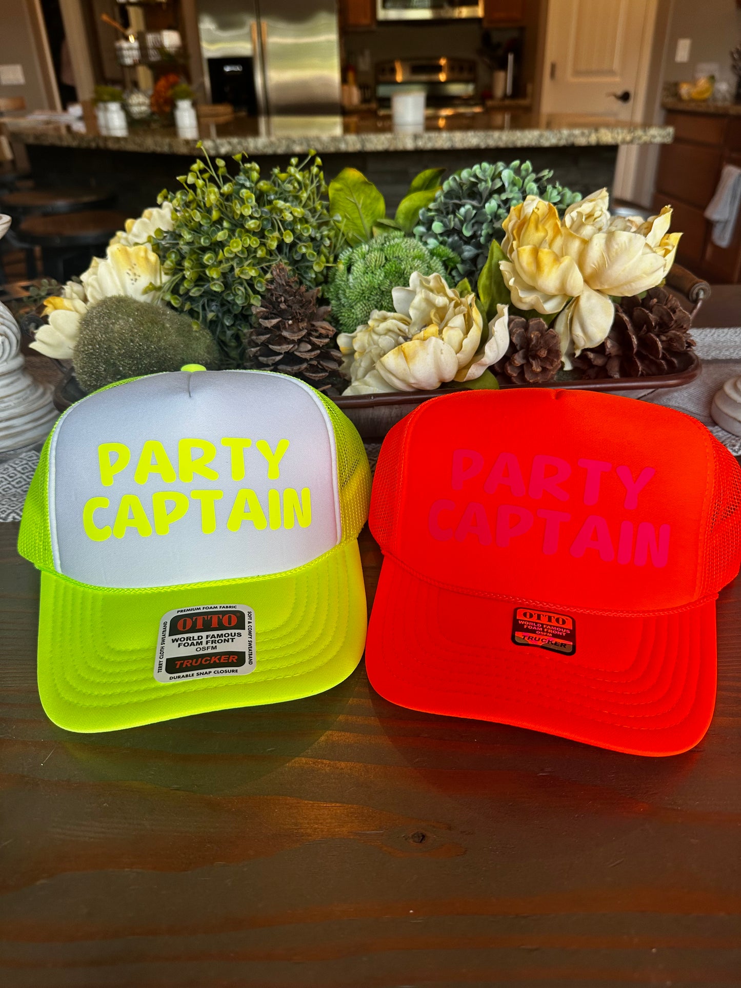 Party Captain vinyl trucker hat