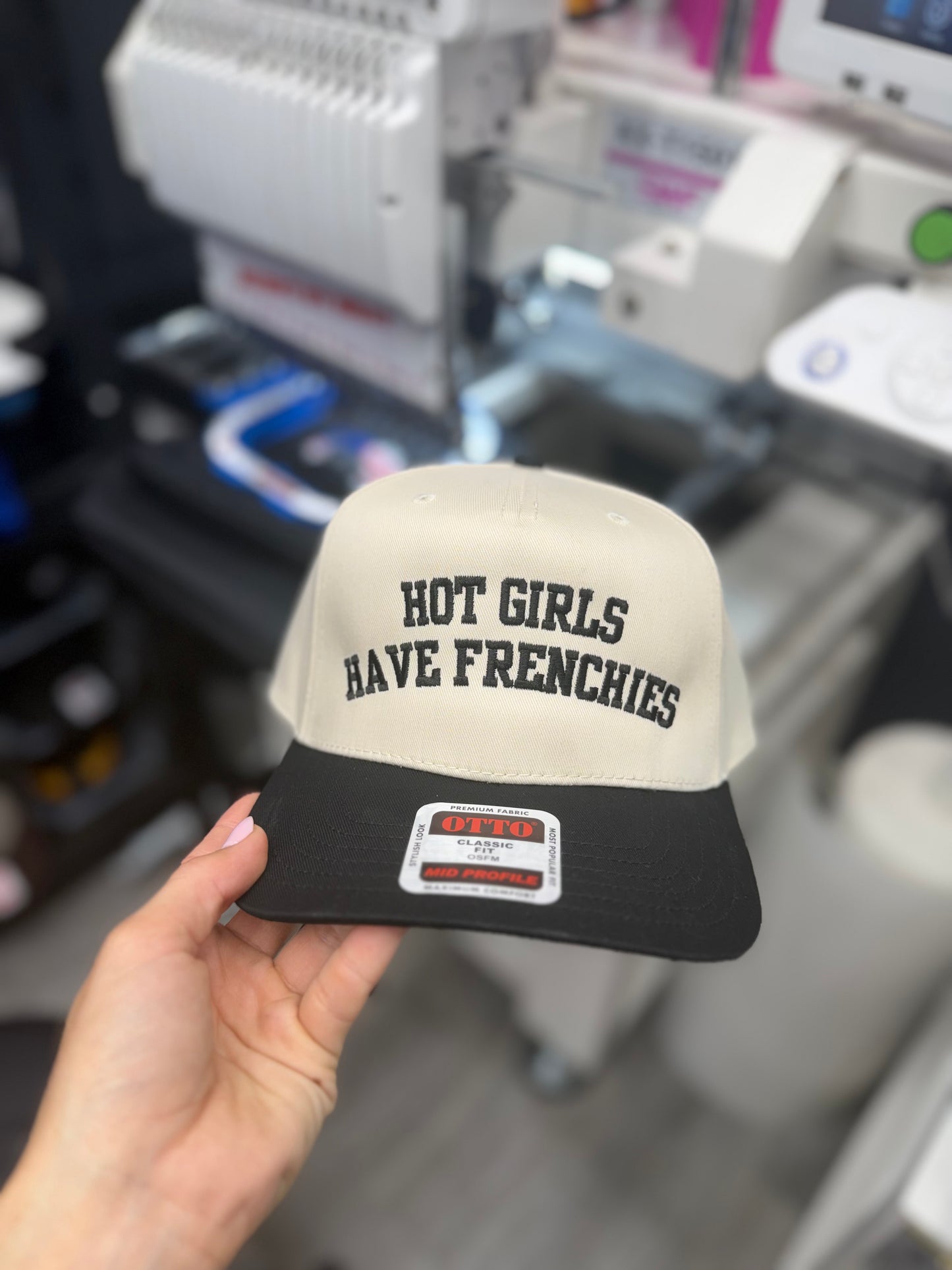 Hot girls have __ embroidered hat
