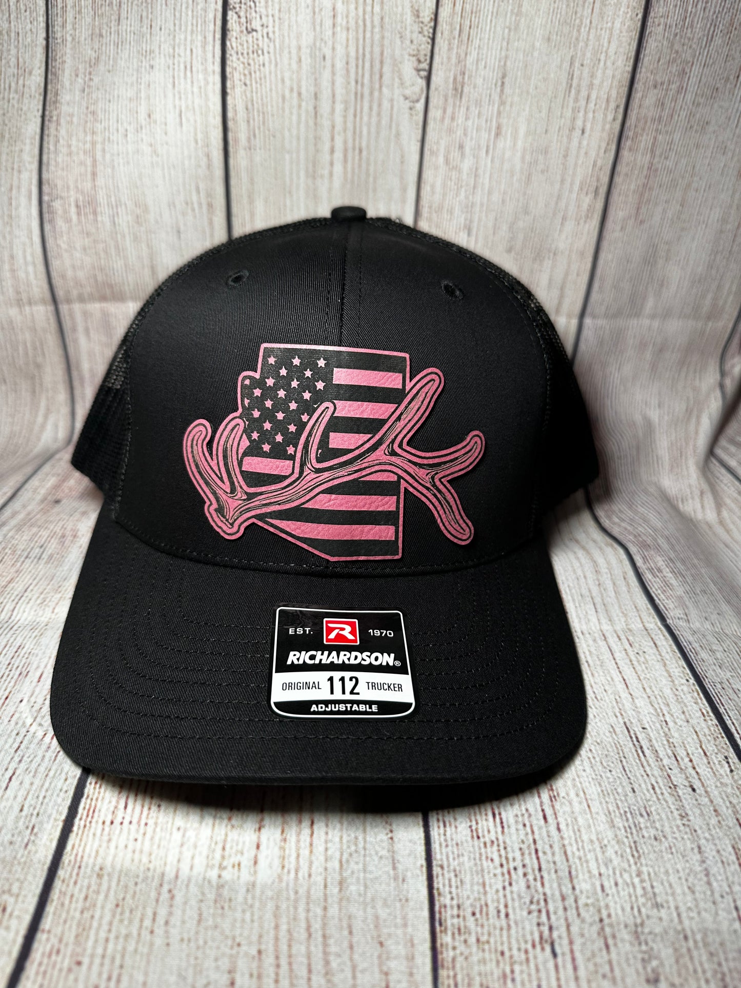 American flag Arizona and antler patch hat