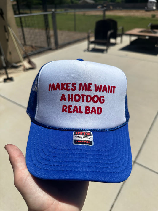 Hotdog vinyl foam trucker hat