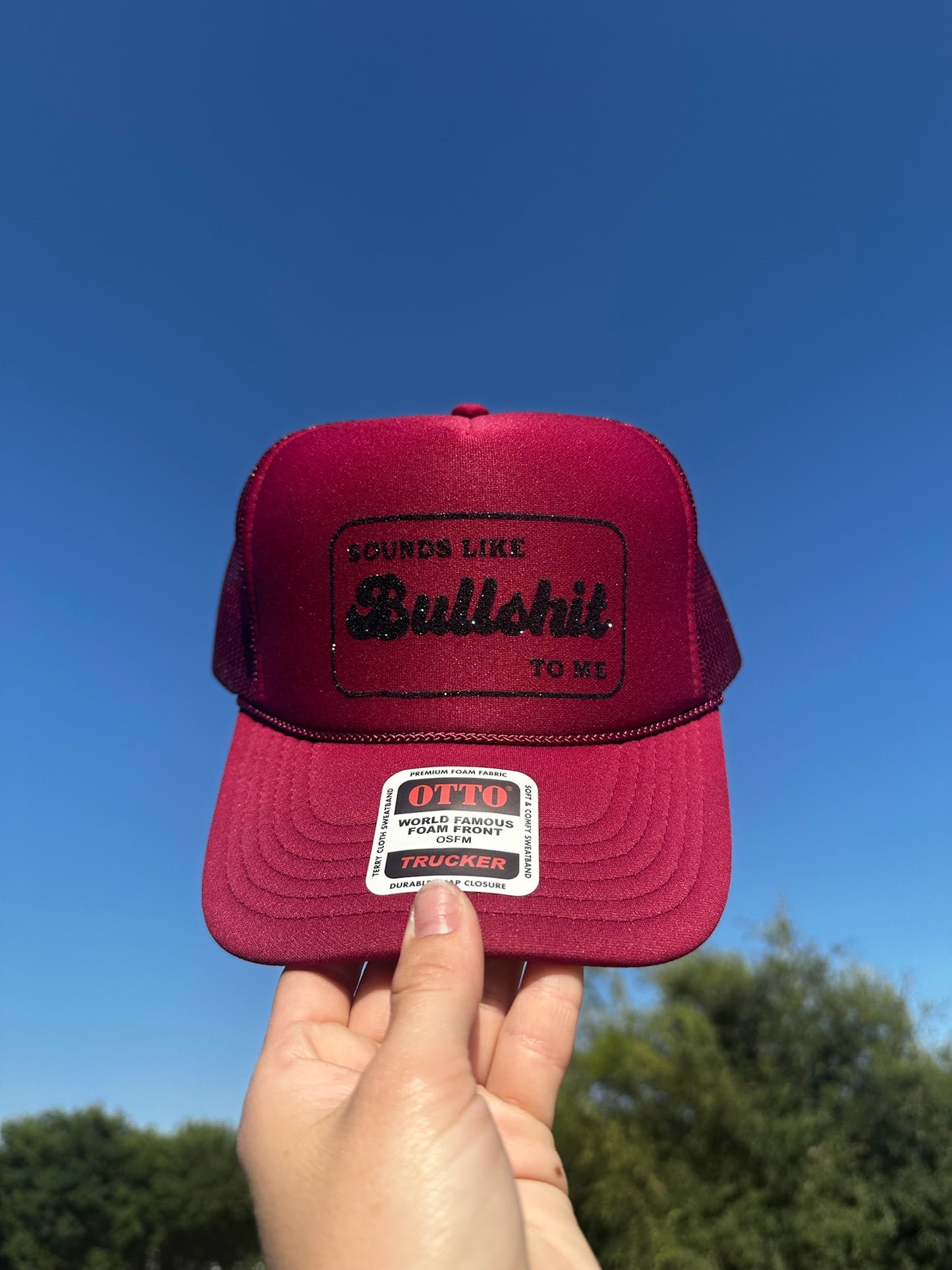 Sounds like bullshit to me vinyl trucker hat