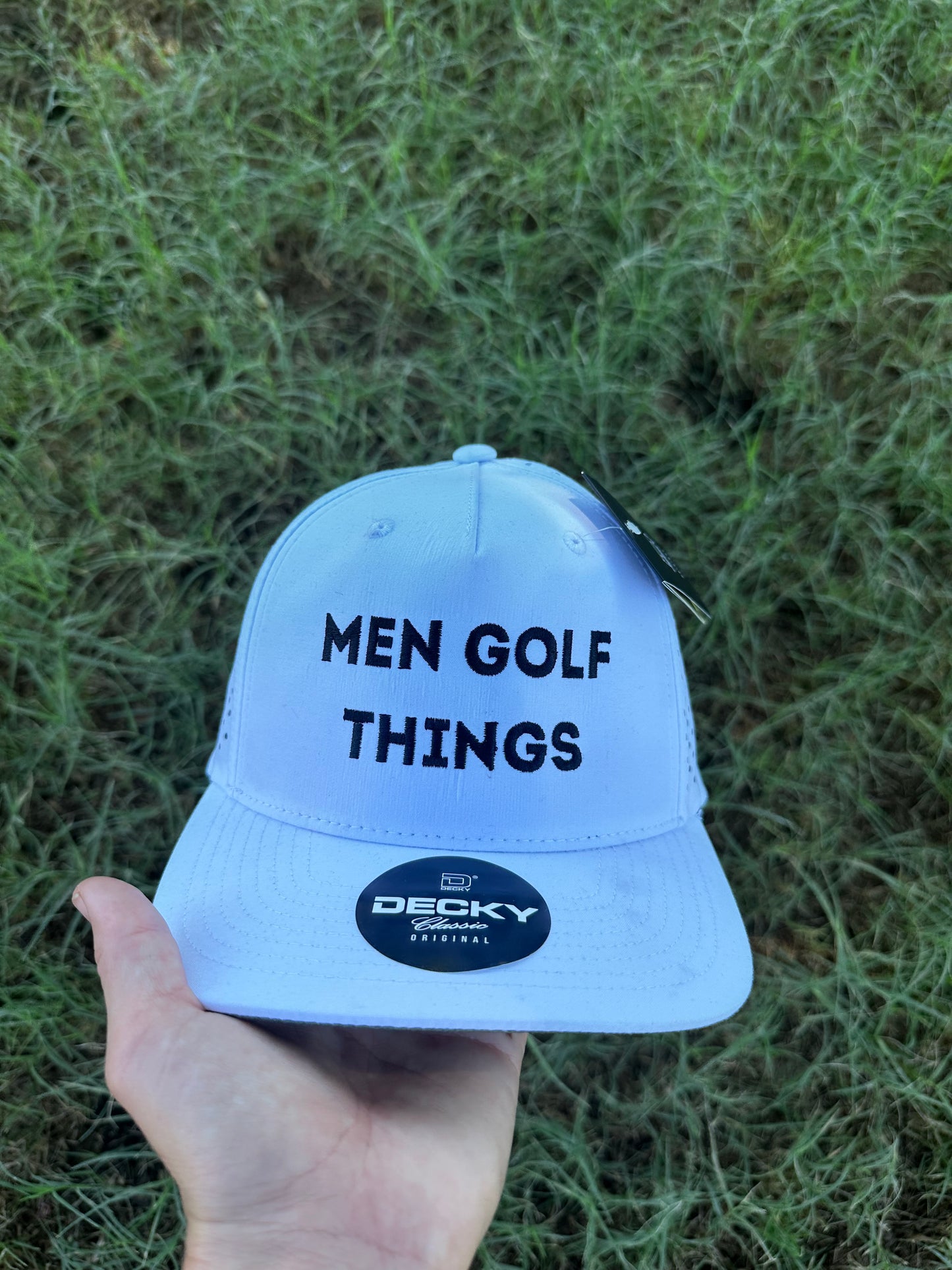 Men golf things embroidered trucker hat