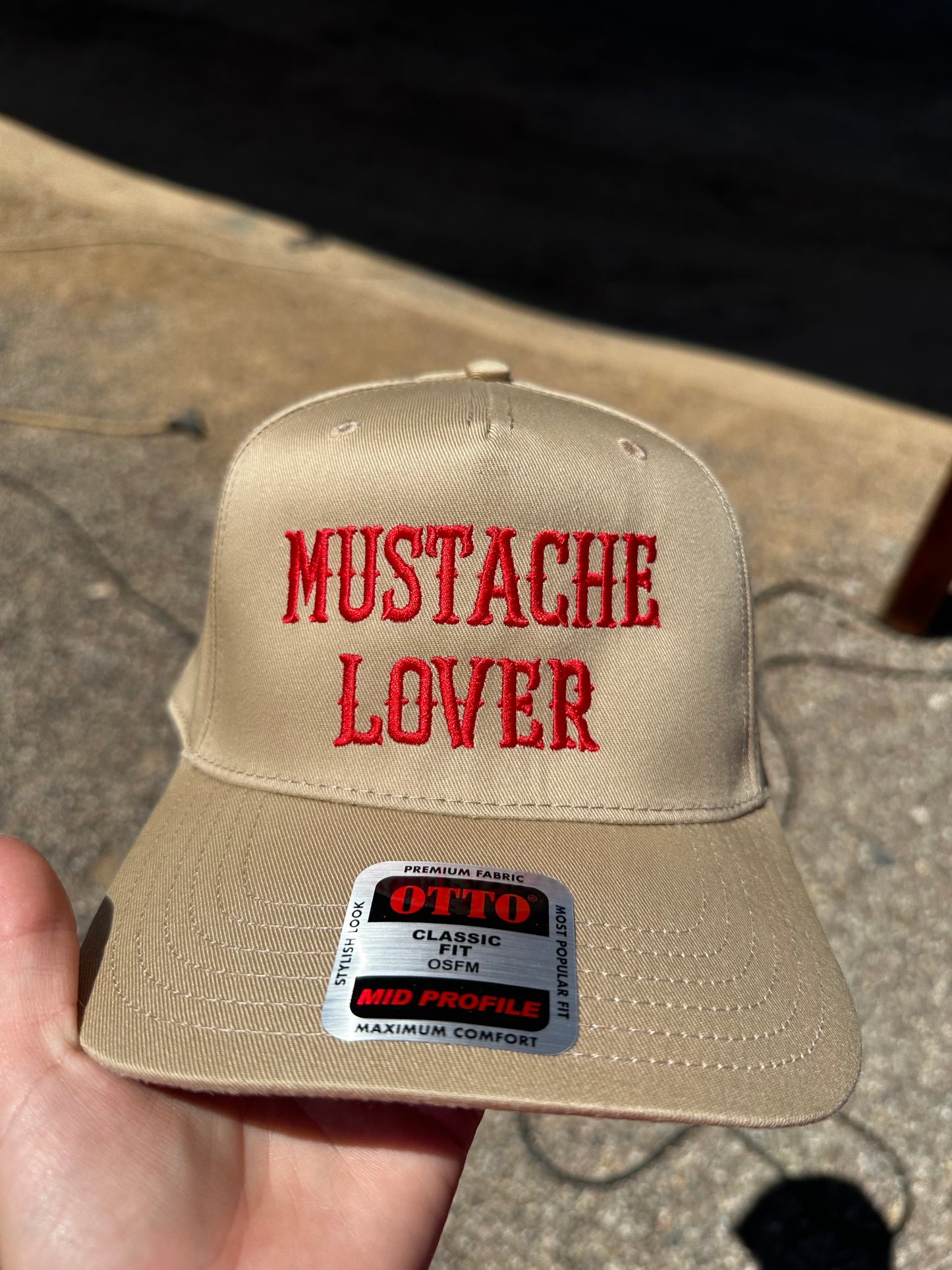 Mustache Lover slightly imperfect canvas hat