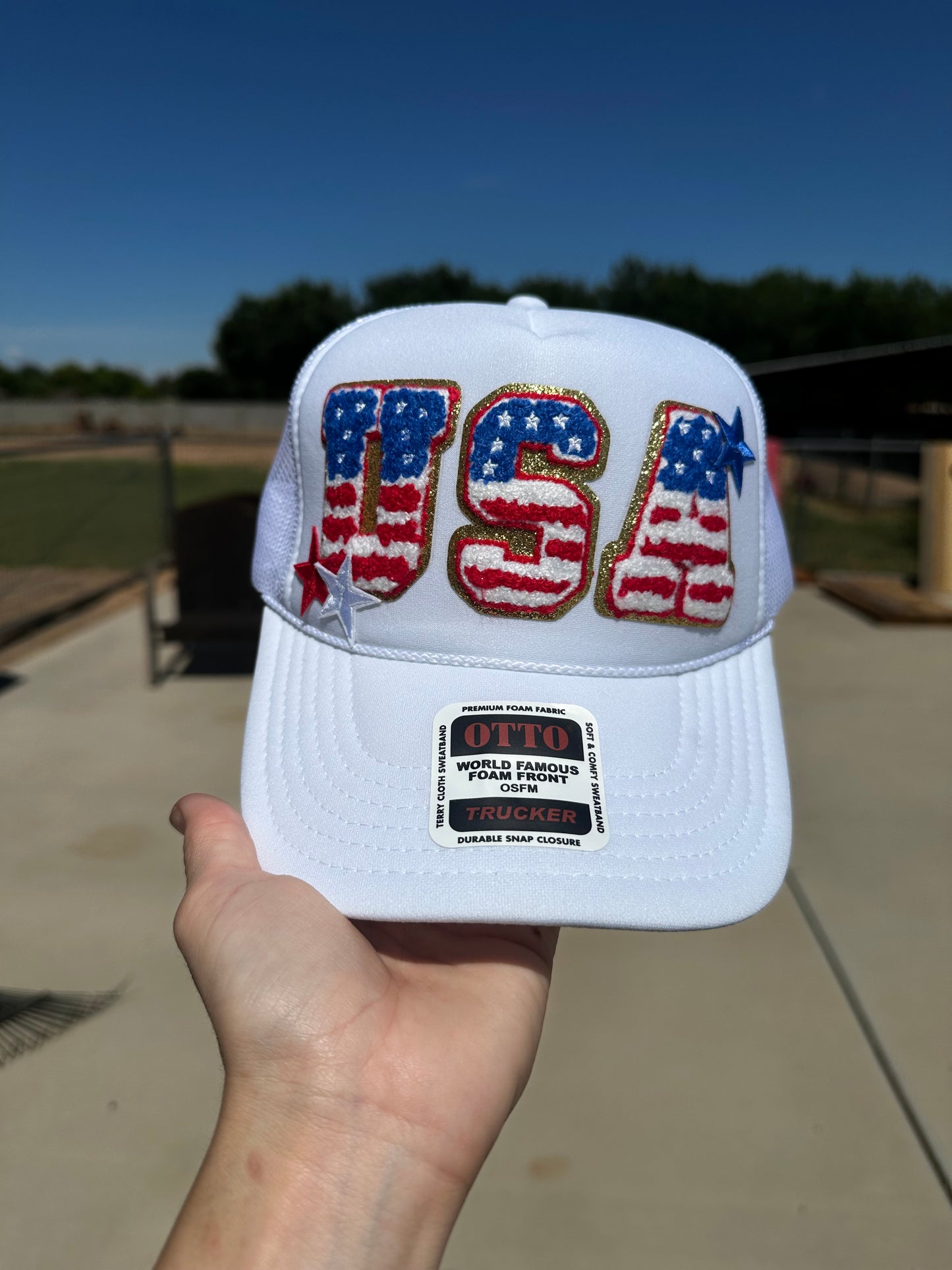 White USA trucker with stars