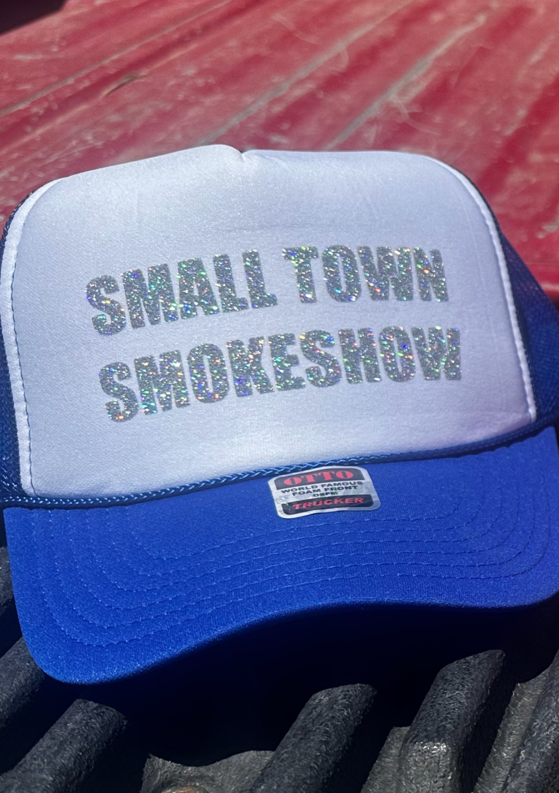 Small Town Smokeshow vinyl foam trucker hat