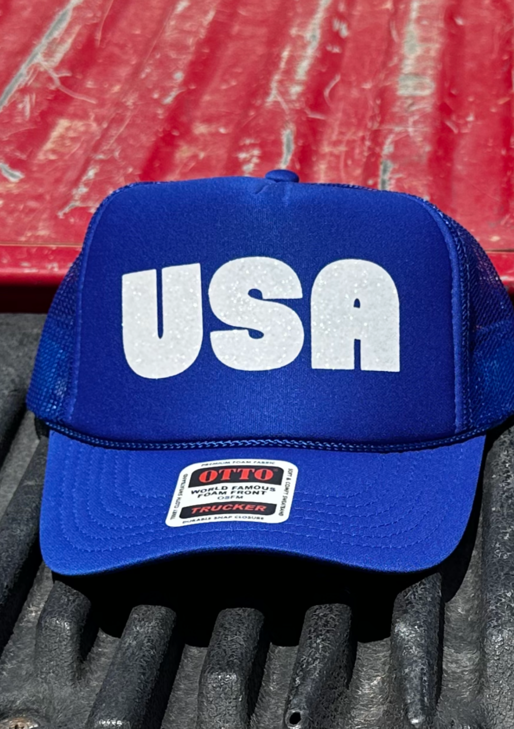 USA vinyl foam trucker hat