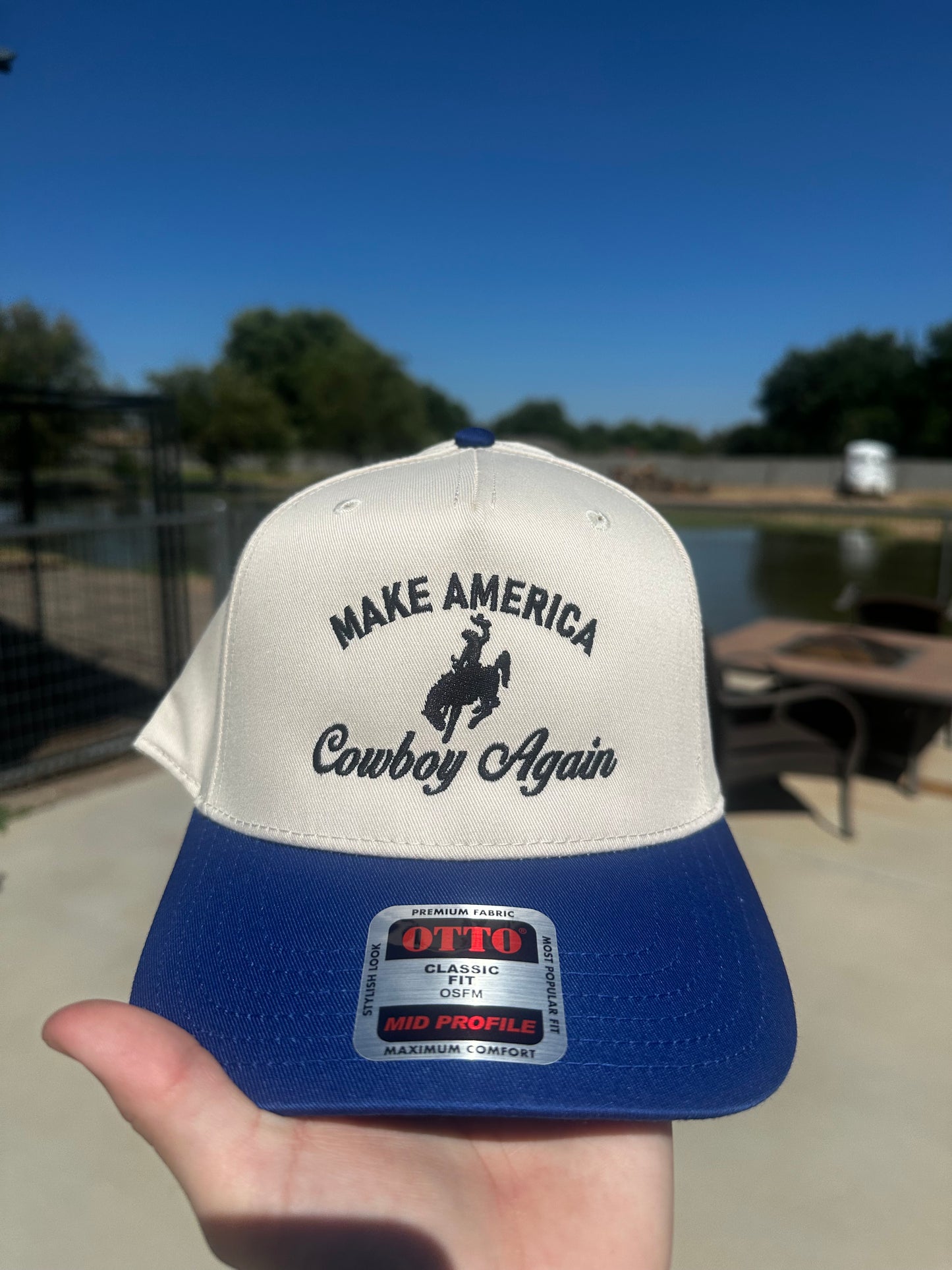 Make America Cowboy Again embroidered hat