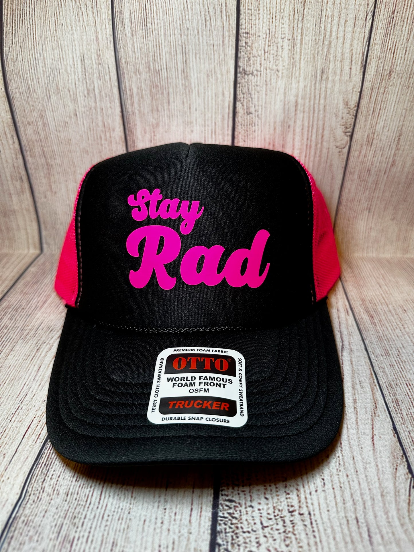 Stay Rad vinyl trucker hat