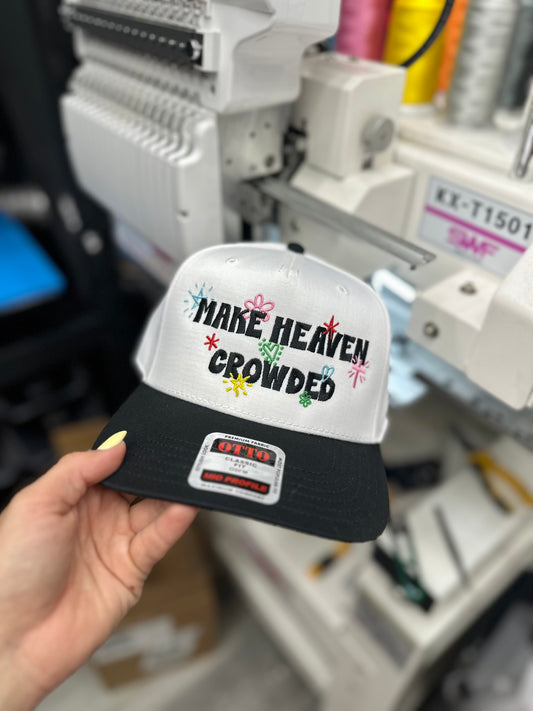Make heaven crowded embroidered hat