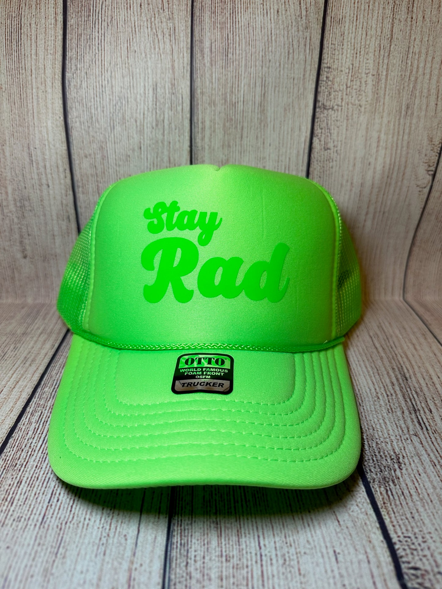 Stay Rad vinyl trucker hat