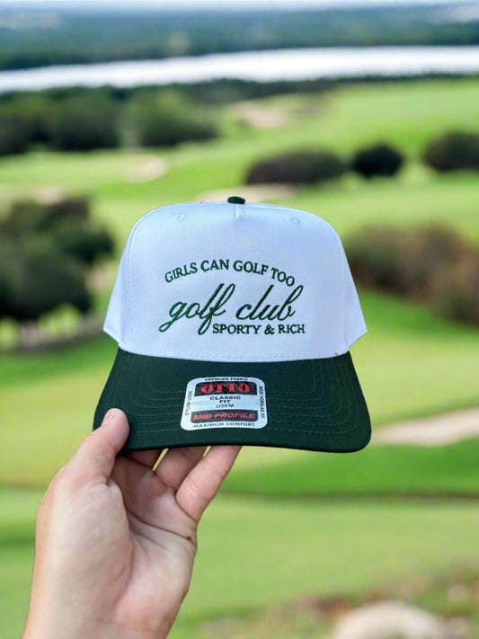 Girls Golf Club embroidered trucker hat