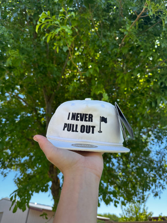 I never pull out golfing hat