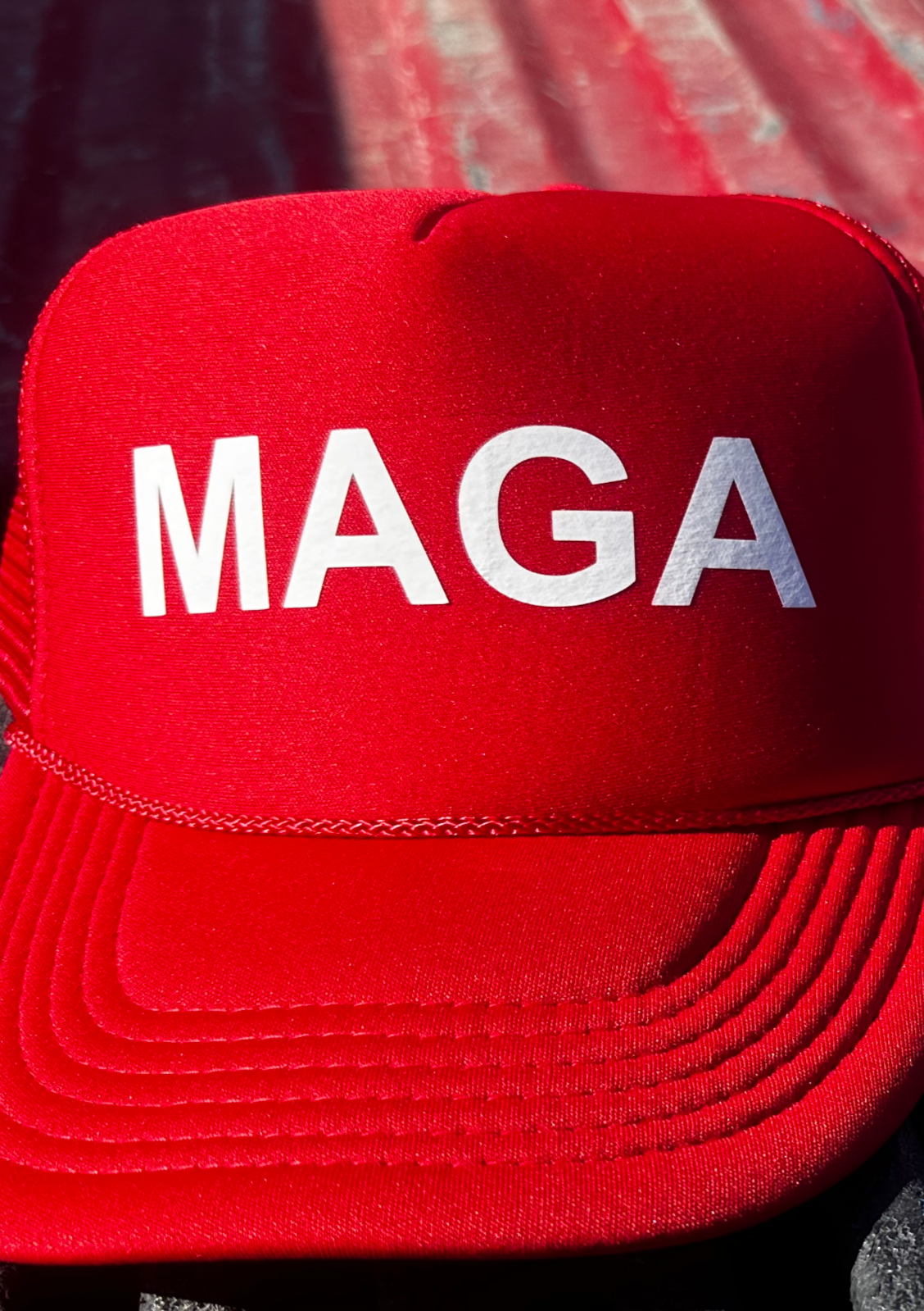 MAGA vinyl foam trucker hat