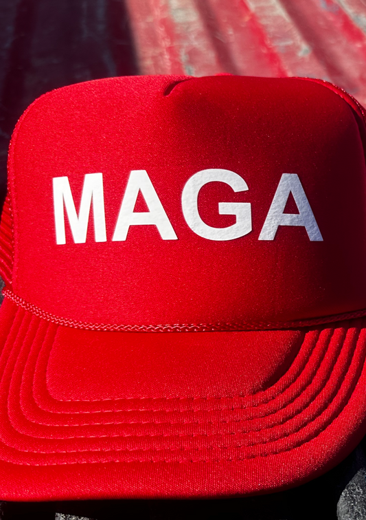 MAGA vinyl foam trucker hat