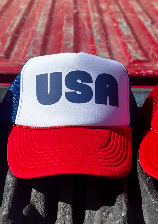 USA vinyl foam trucker hat