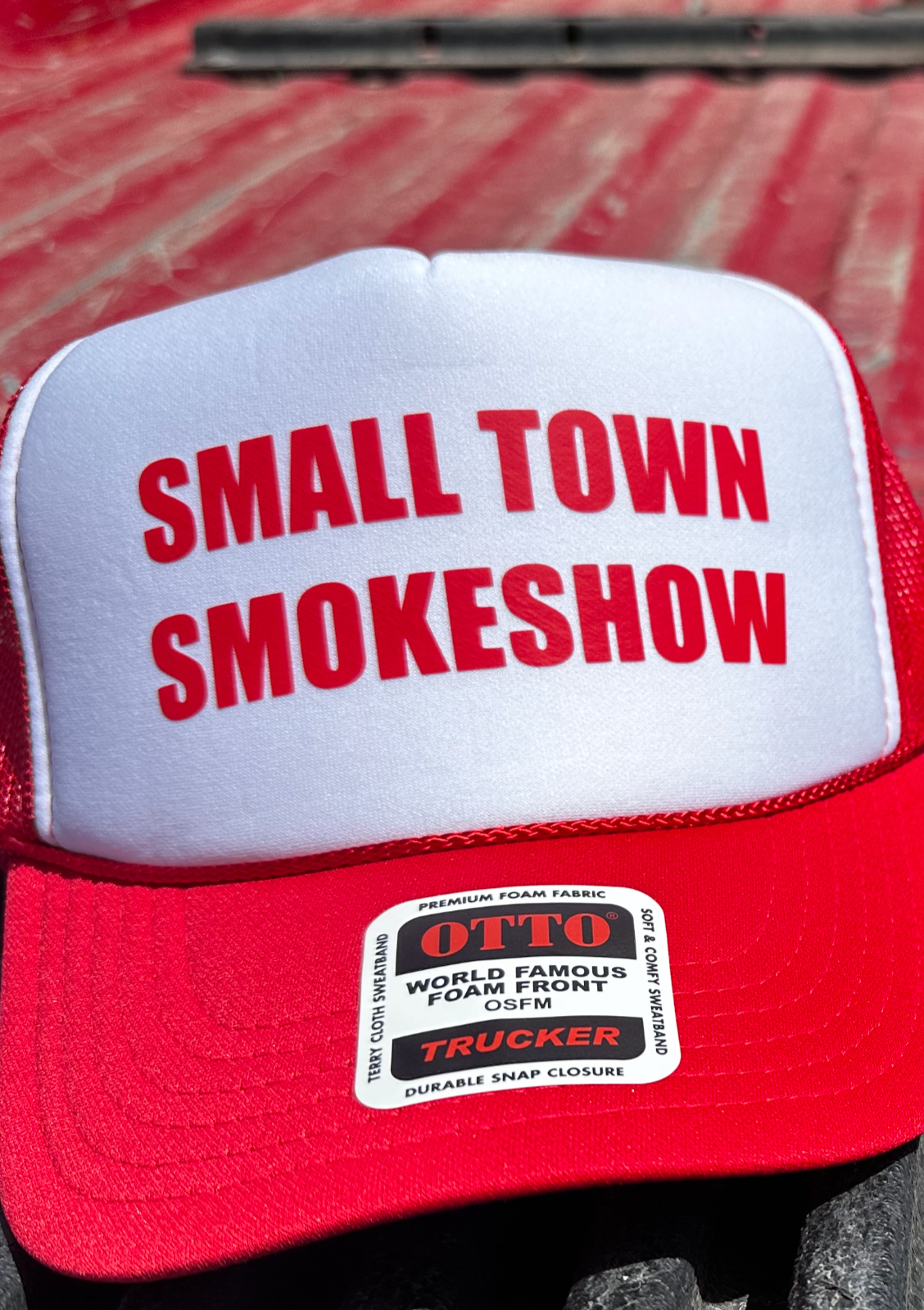 Small Town Smokeshow vinyl foam trucker hat