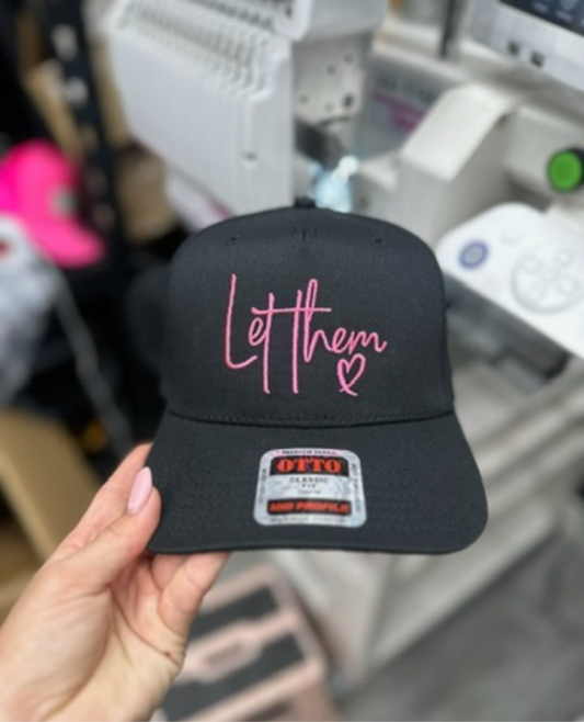 Let them embroidered hat