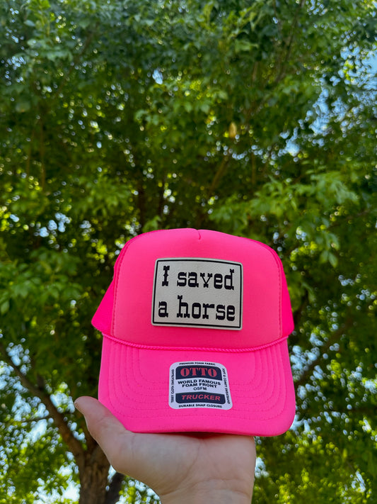 I saved a horse leatherette hat