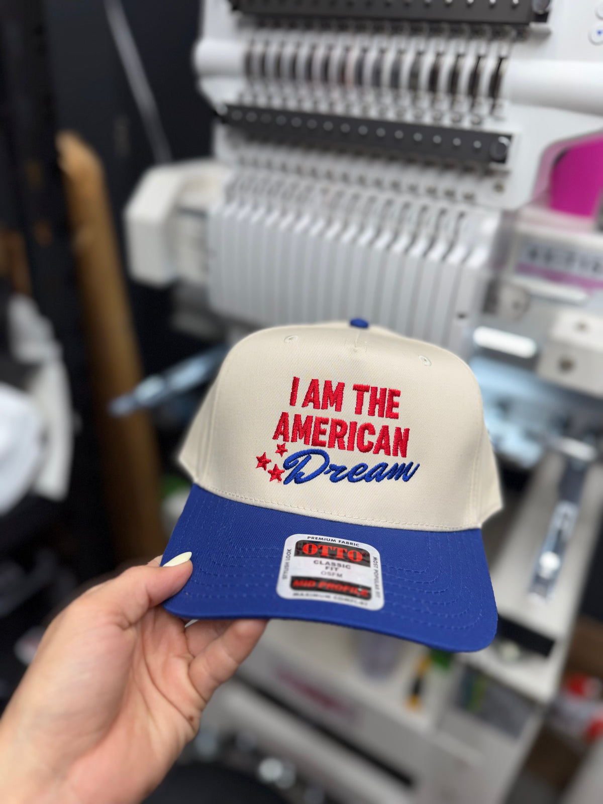 a person holding a hat