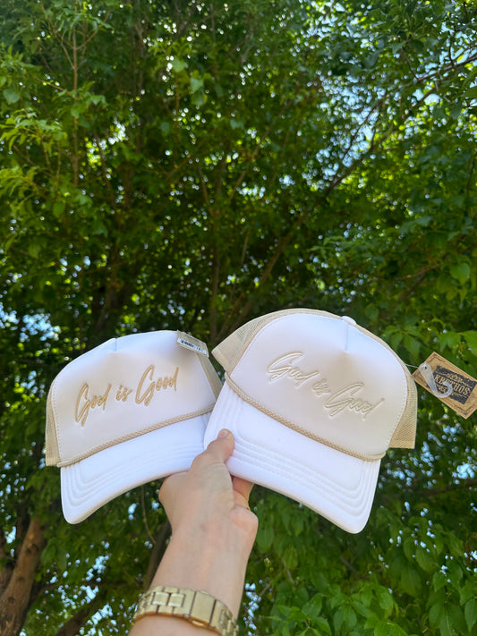 God is Good embroidered hat