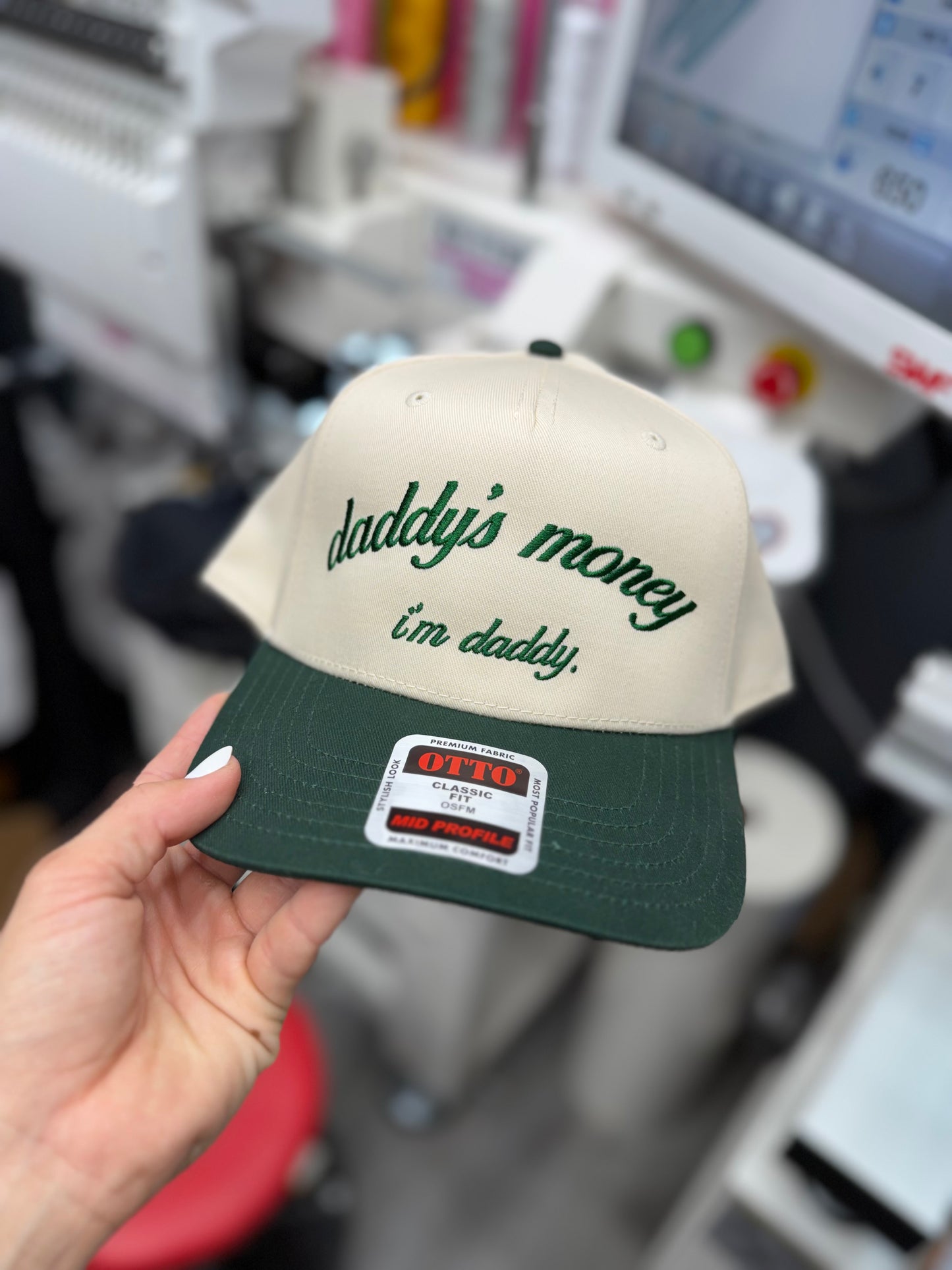 Daddy’s money embroidered hat