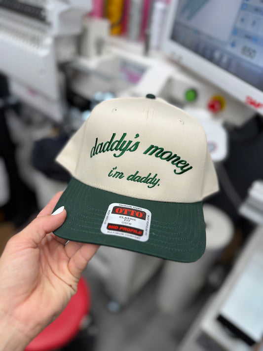 Daddy’s money embroidered hat