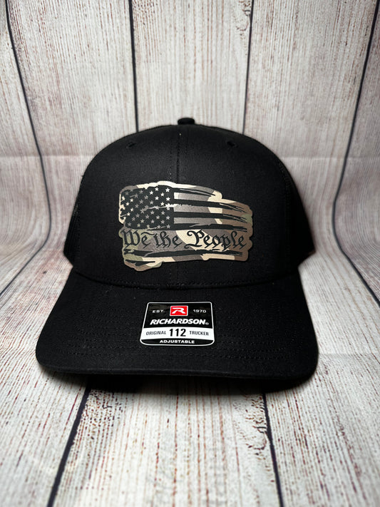 Camo We The People leather patch hat