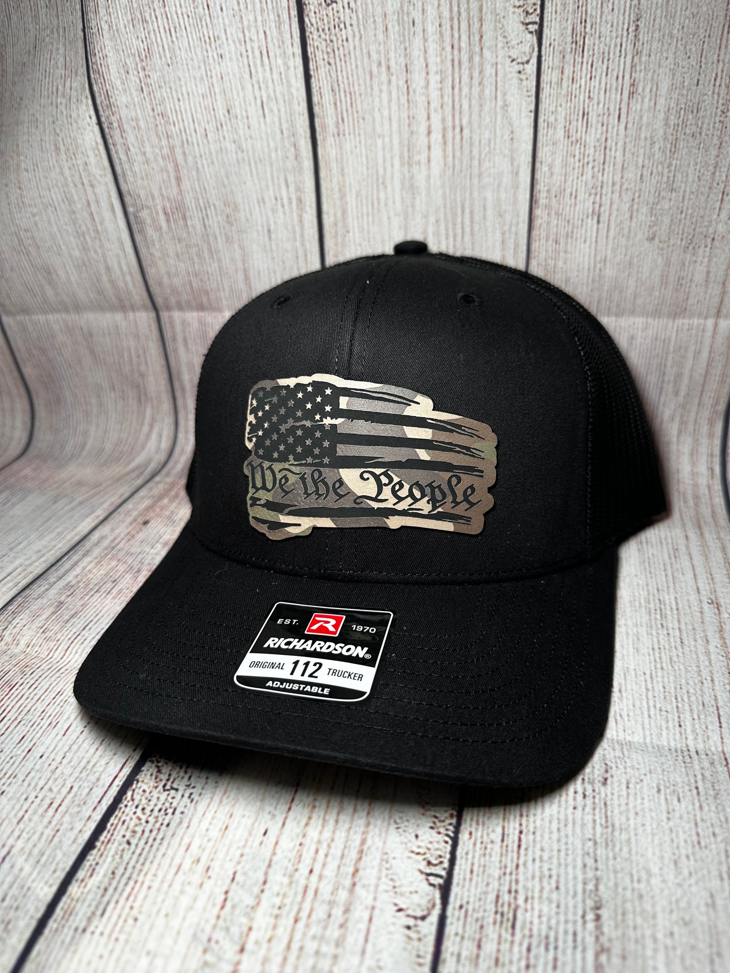 Camo We The People leather patch hat