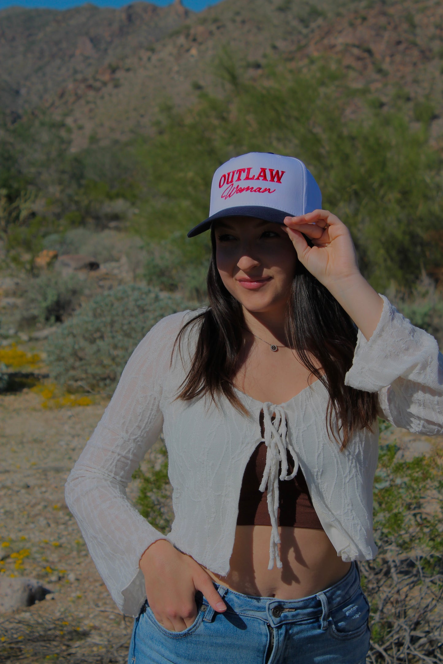 Outlaw Woman embroidered hat
