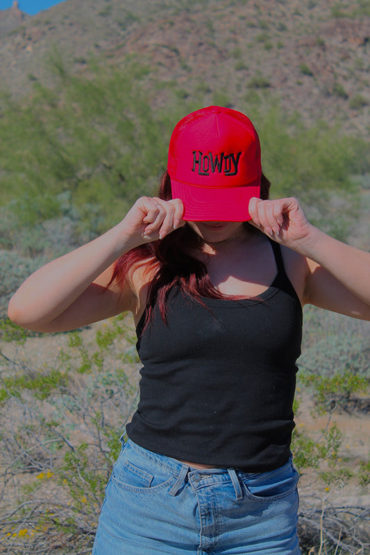 Howdy embroidered hat