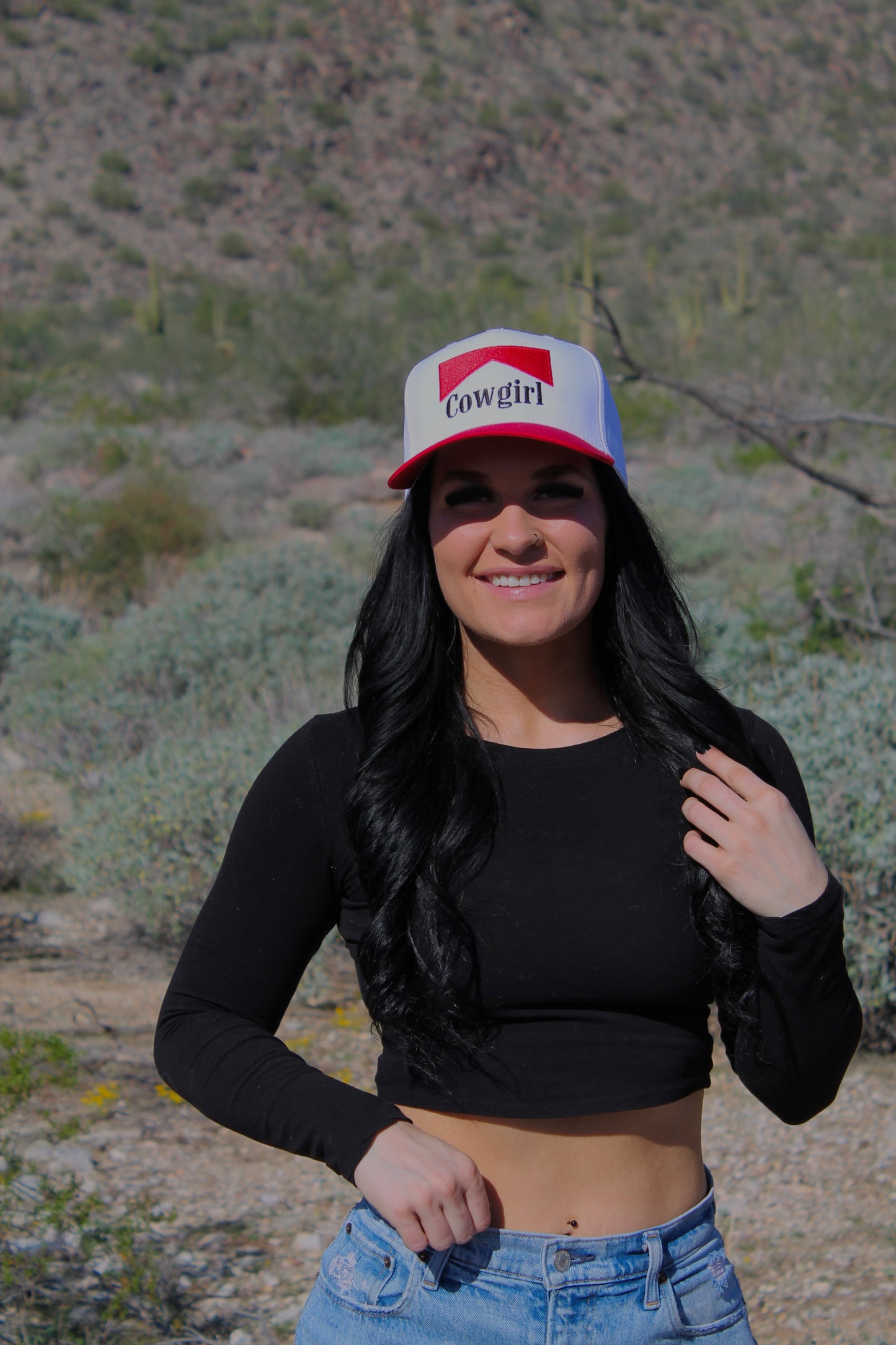 Cowgirl embroidered hat