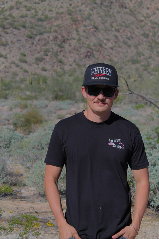 Whisky bent embroidered hat