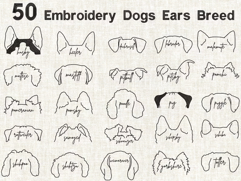 Dog ears embroidered hat